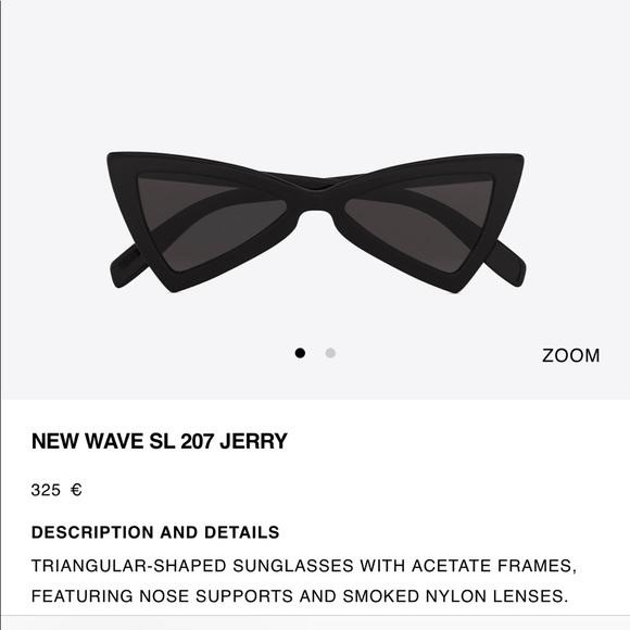 Saint Laurent Accessories - Saint Laurent Jerry Bow Tie Sunglasses Cat 3 Black